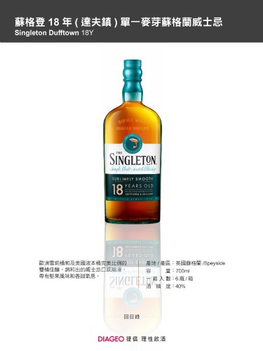 蘇格登18年(達夫鎮)單一麥芽蘇格蘭威士忌